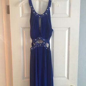 Dark blue prom dress